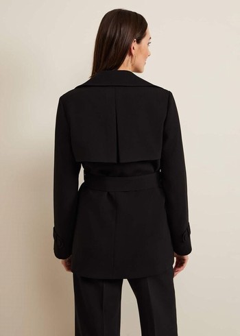 Phase Eight Demi Belted Coats Black Australia | SN0159624